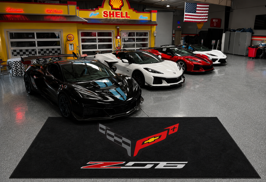 Corvette z06 Rug 60x87 Inches Garage and Home