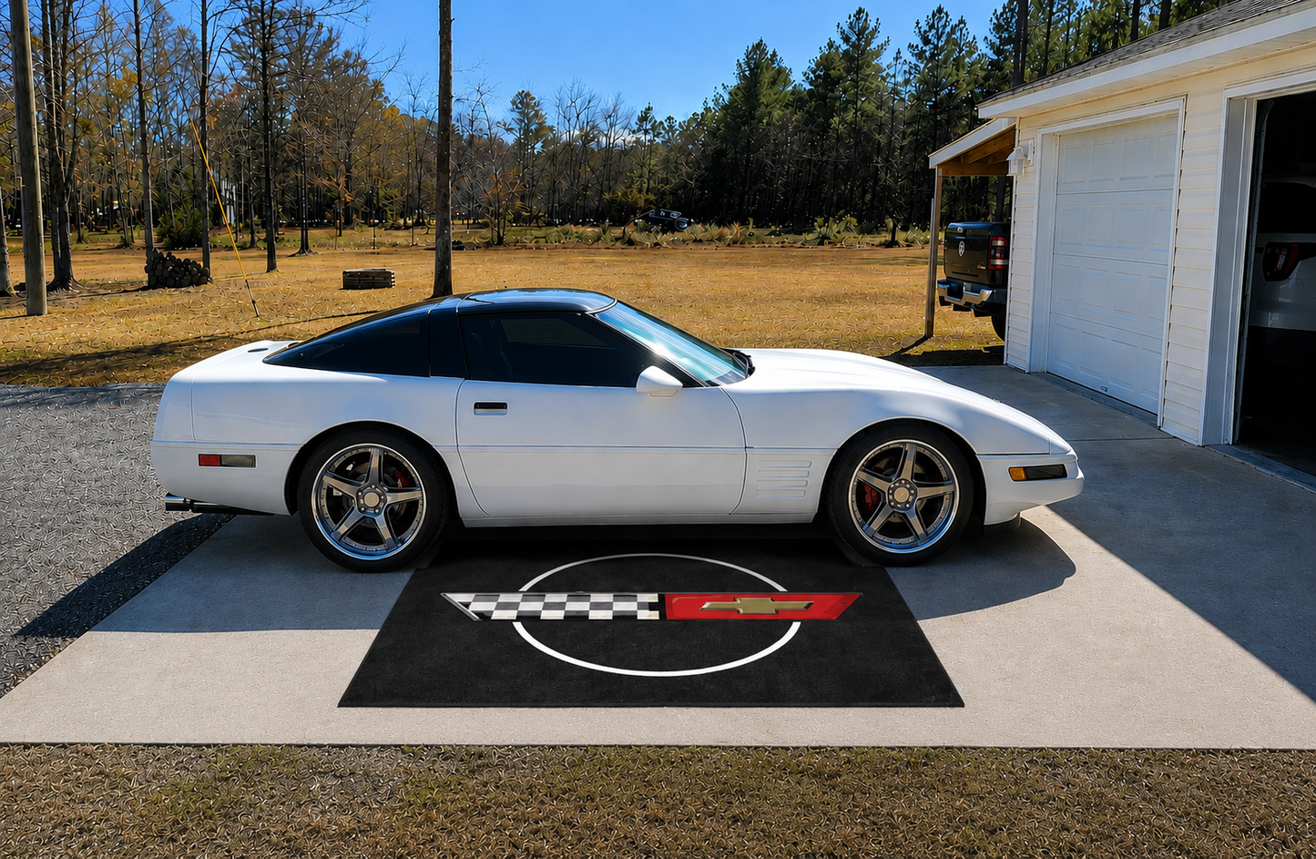 Corvette C4 Rug 60x87 Inches Garage and Home