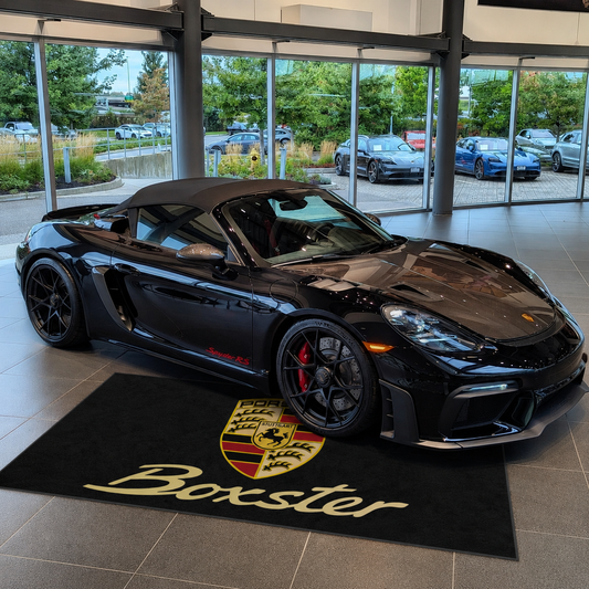 Porsche Boxster Garage Floor Mat 5x7 FT (60x87 Inches) Premium Showroom Rug Wall Decor