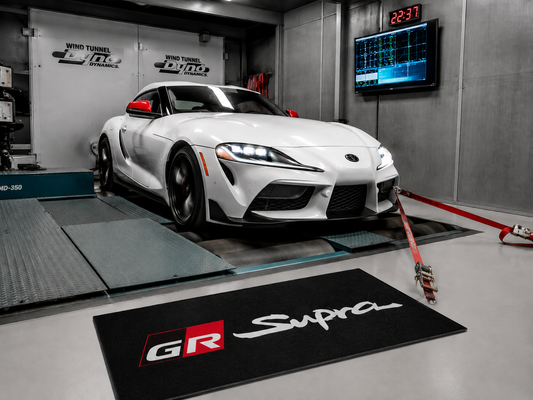 Toyota GR Supra Garage Floor Mat 5x7 FT (60x87 Inches) Premium Showroom Rug Wall Decor