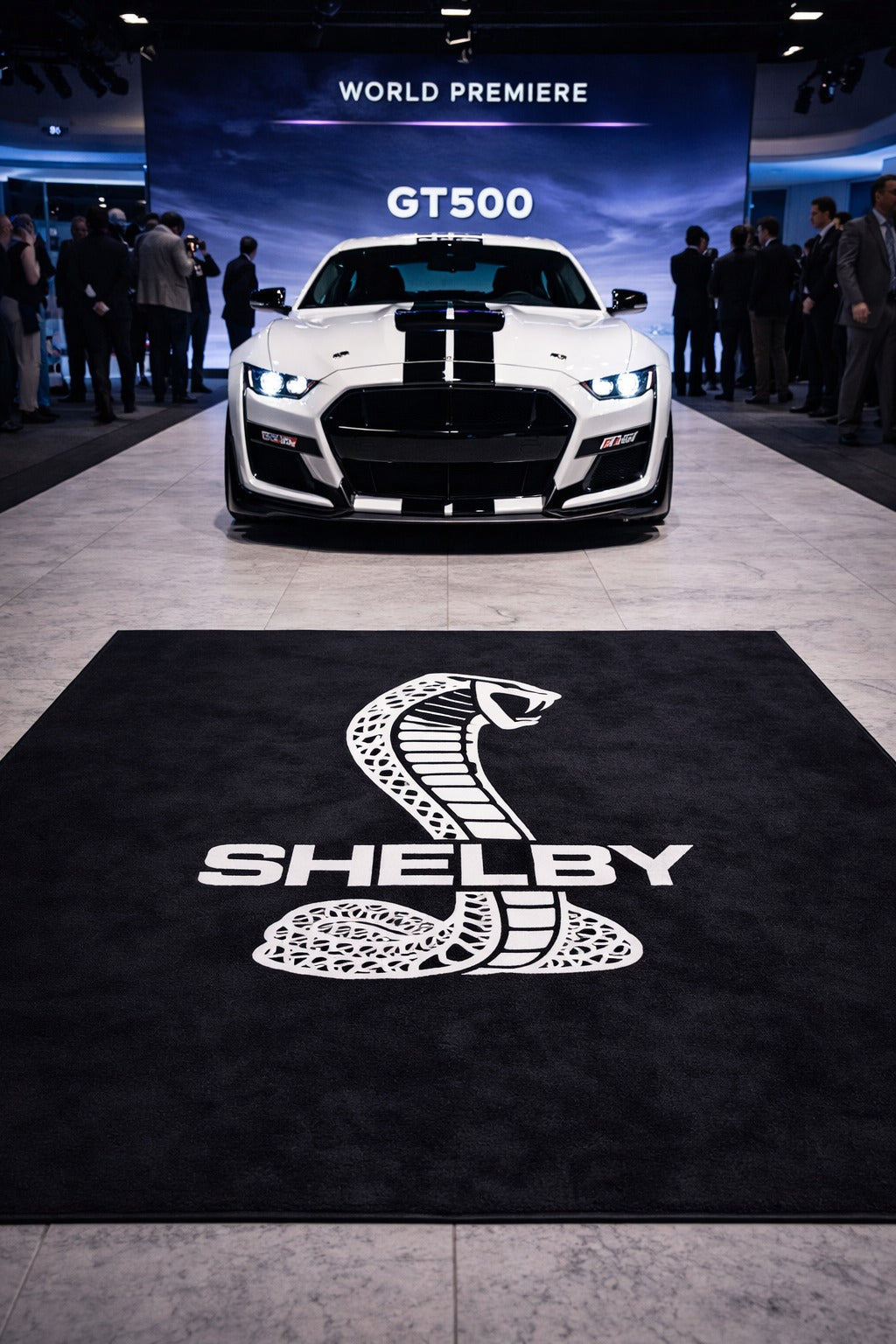 Shelby Garage Floor Mat 5x7 FT (60x87 Inches) Premium Showroom Rug & Wall Decor Luxury Racing Style