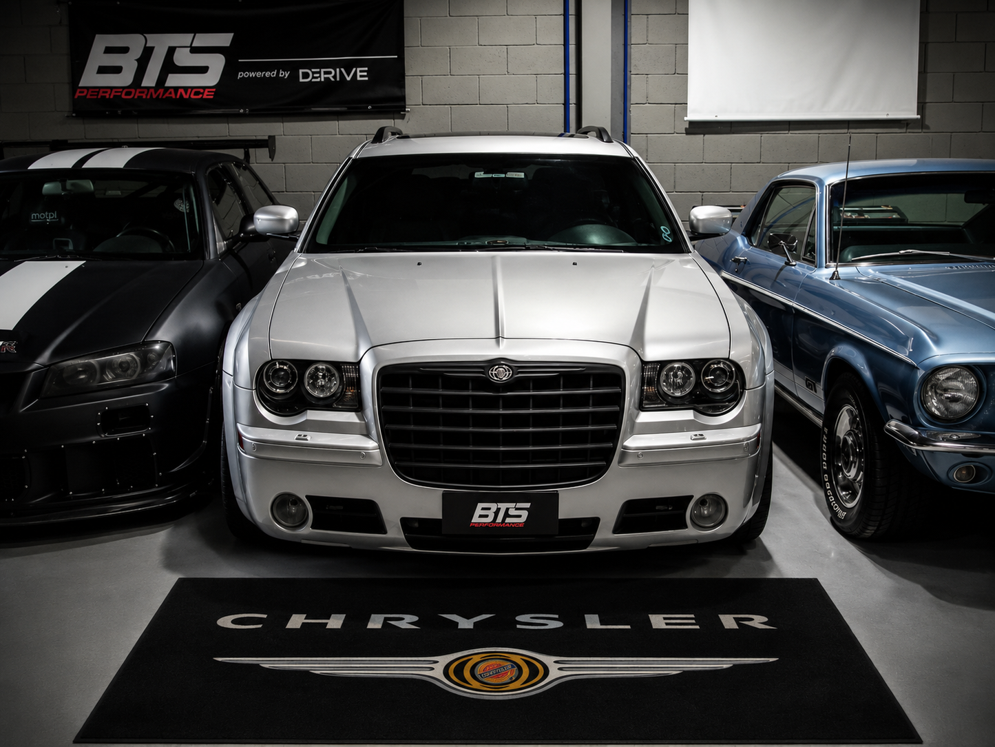 Chrysler Garage Floor Mat 5x7 FT (60x87 Inches) Premium Showroom Rug Wall Decor