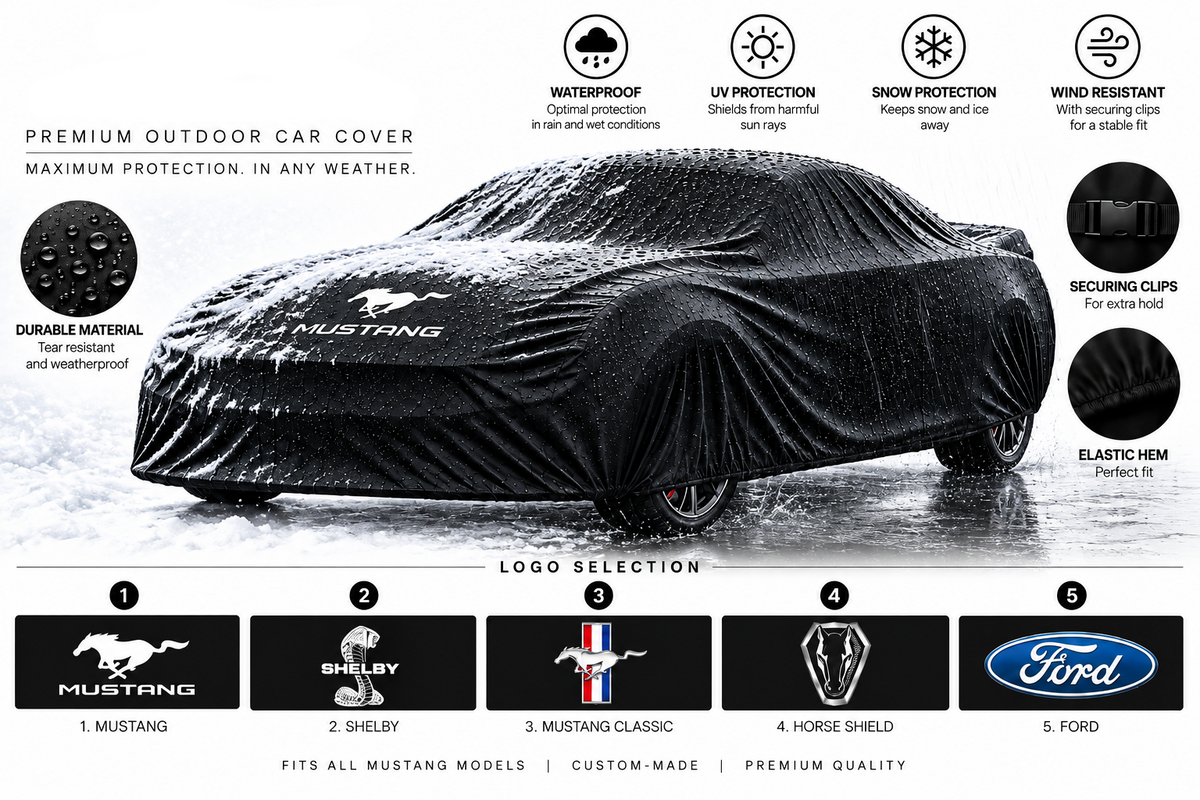 Ford Mustang Waterproof Car Cover Custom Fit 1964-2027