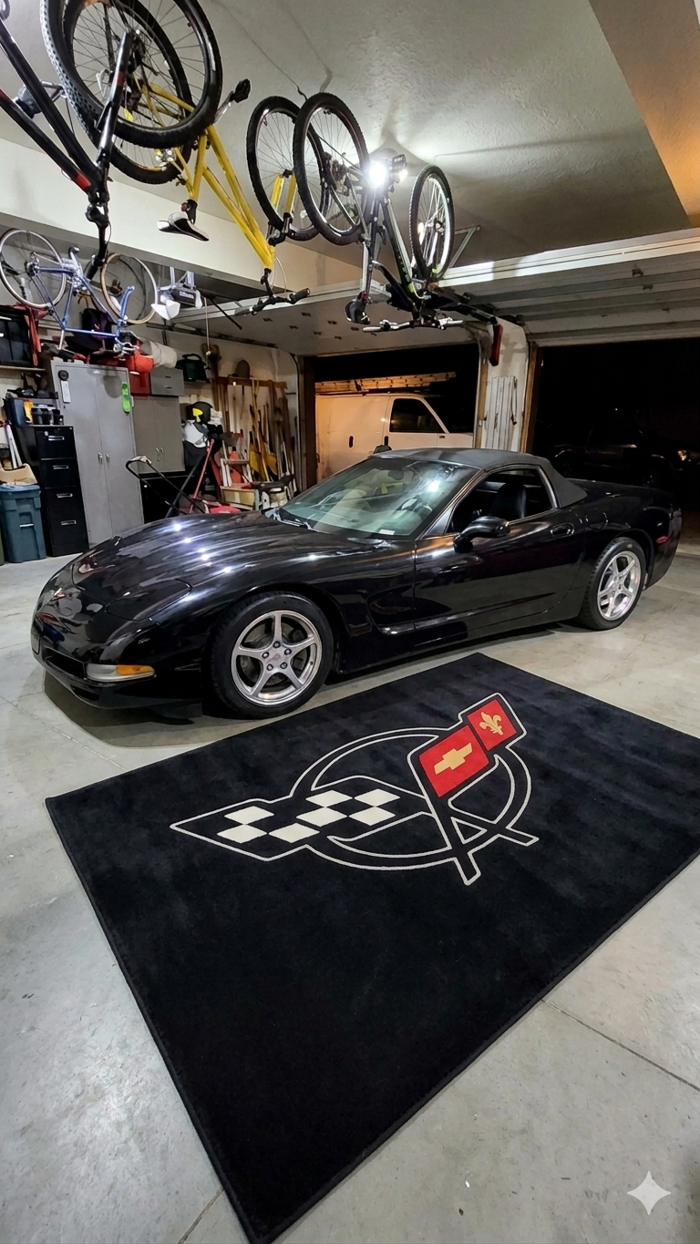 Corvette C5 Rug 60x87 Inches Garage and Home