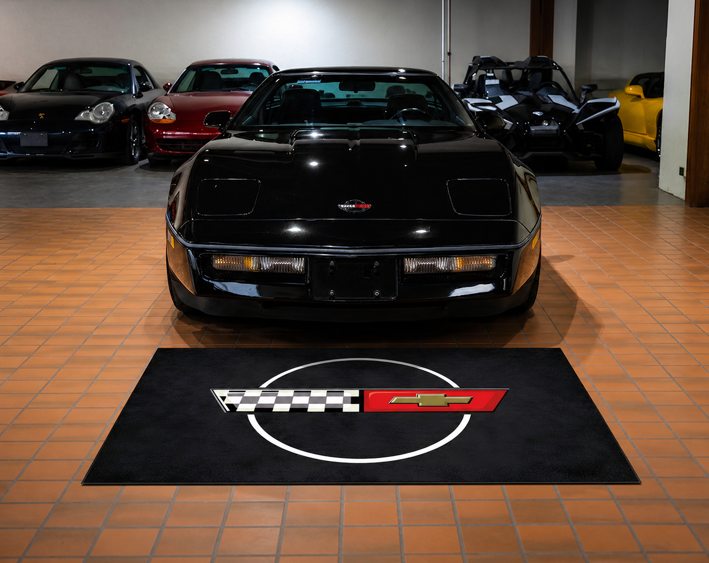 Corvette C4 Rug 60x87 Inches Garage and Home