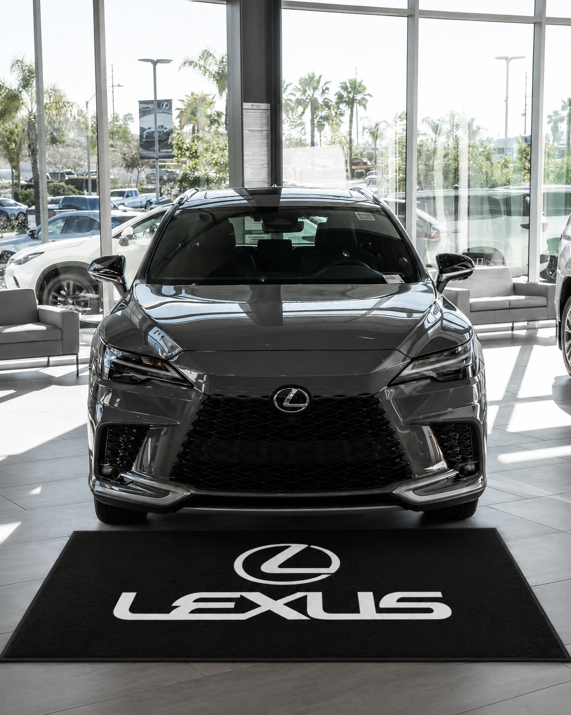 Lexus Garage Floor Mat 5x7 FT (60x87 Inches) Premium Showroom Rug Wall Decor