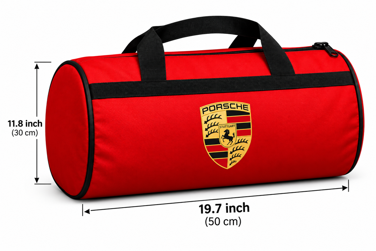 Premium Car Travel Duffel Bag with Custom Logo – 19.7 × 11.8 Inches | Red & Blue