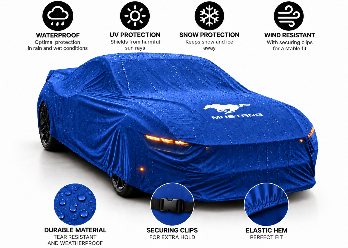 Ford Mustang Waterproof Car Cover Custom Fit 1964-2027