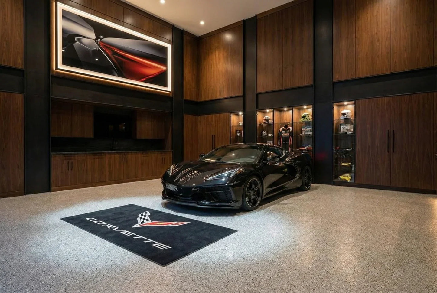 Corvette Garage Floor Mat 5x7 FT (60x87 Inches) C2 C3 C4 C5 C6 C7 C8 Z06