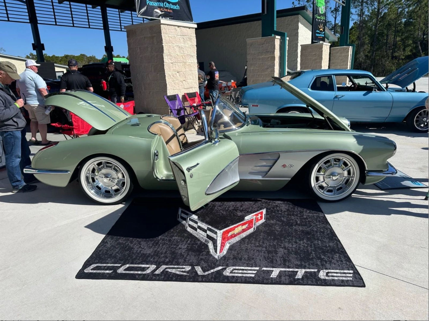 Corvette Garage Floor Mat 5x7 FT (60x87 Inches) C2 C3 C4 C5 C6 C7 C8 Z06
