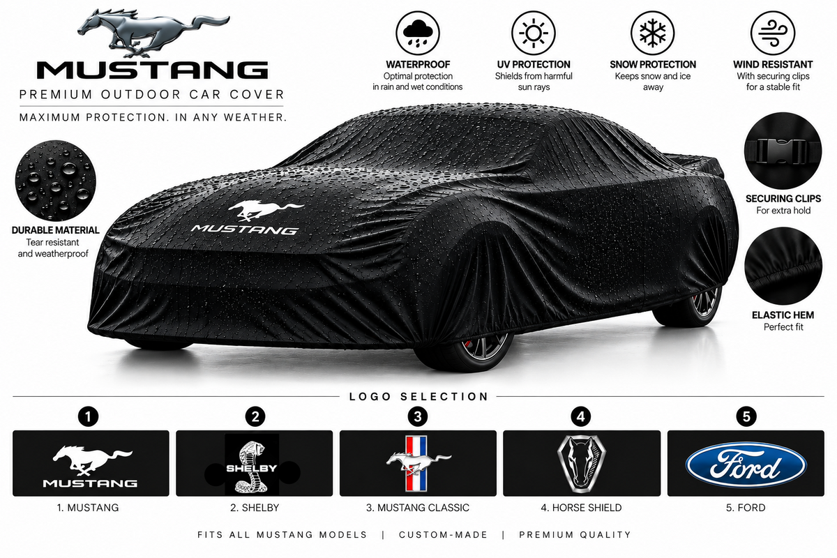 Ford Mustang Waterproof Car Cover Custom Fit 1964-2027