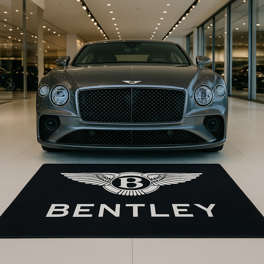 Bentley Garage Floor Mat 5x7 FT (60x87 Inches) Premium Showroom Rug & Wall Decor Luxury Racing Style