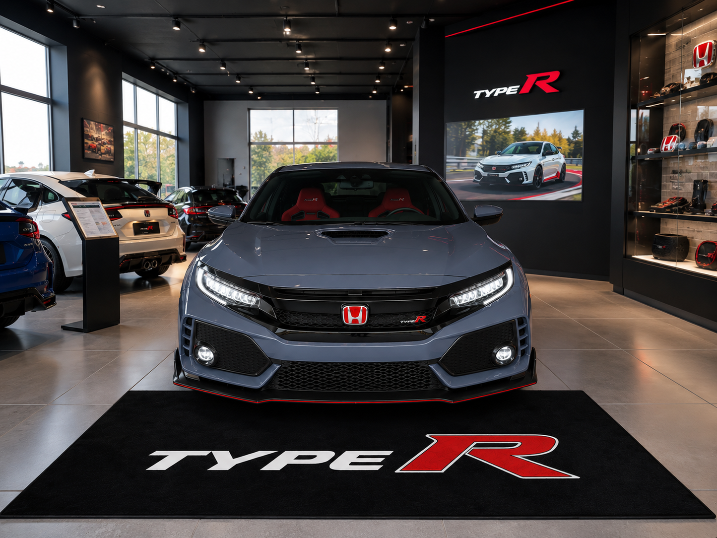 Honda Type-R Garage Floor Mat – Premium Parking Mat 60x87 Inches
