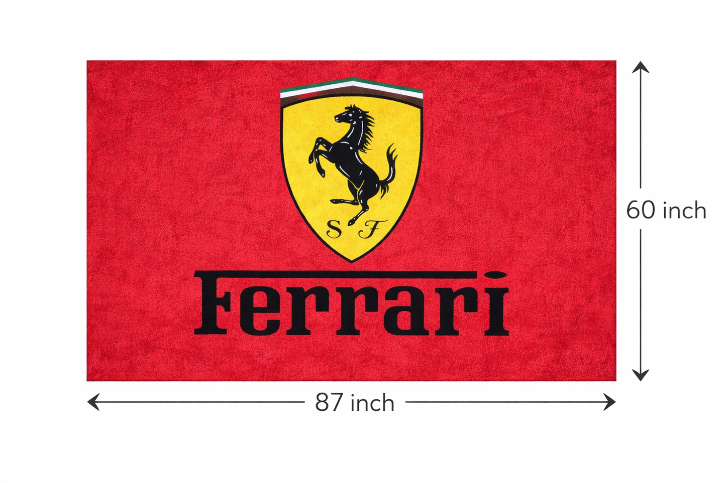 Ferrari Rug 60 x 87 Inches Garage & Home