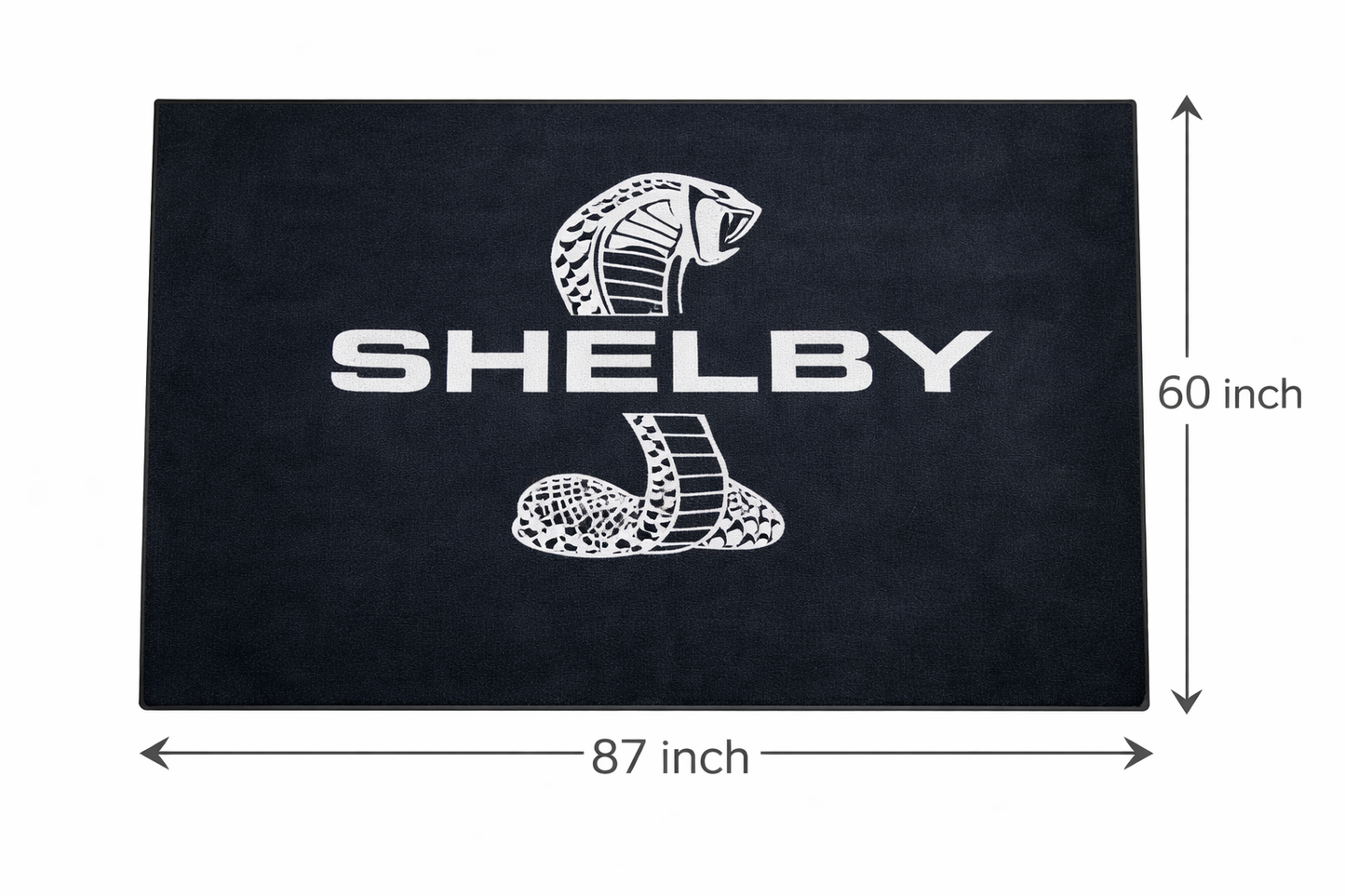 Shelby Garage Floor Mat 5x7 FT (60x87 Inches) Premium Showroom Rug & Wall Decor Luxury Racing Style