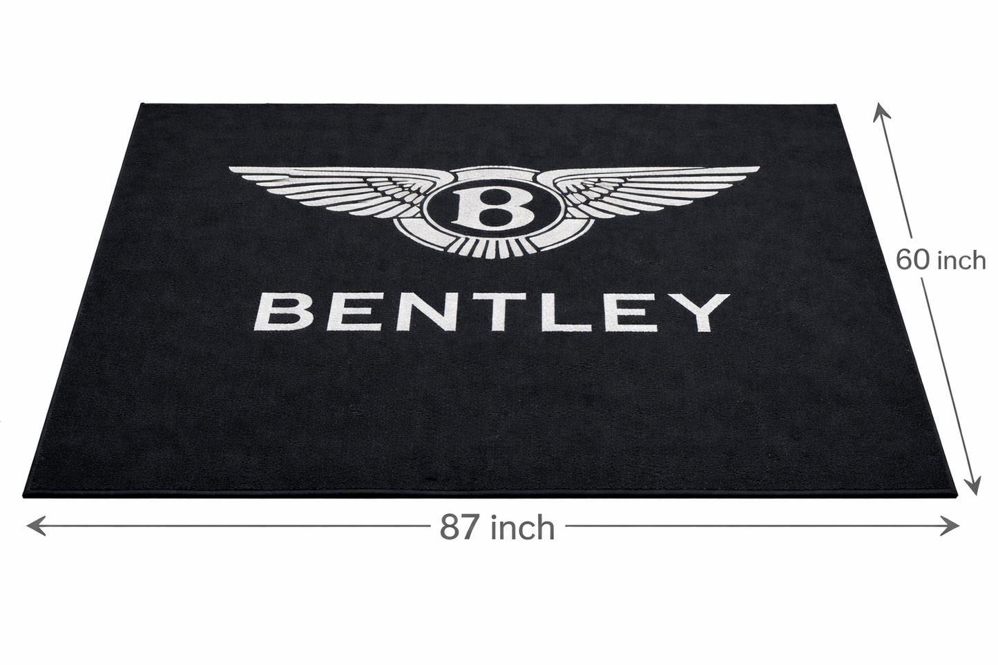 Bentley Garage Floor Mat 5x7 FT (60x87 Inches) Premium Showroom Rug & Wall Decor Luxury Racing Style