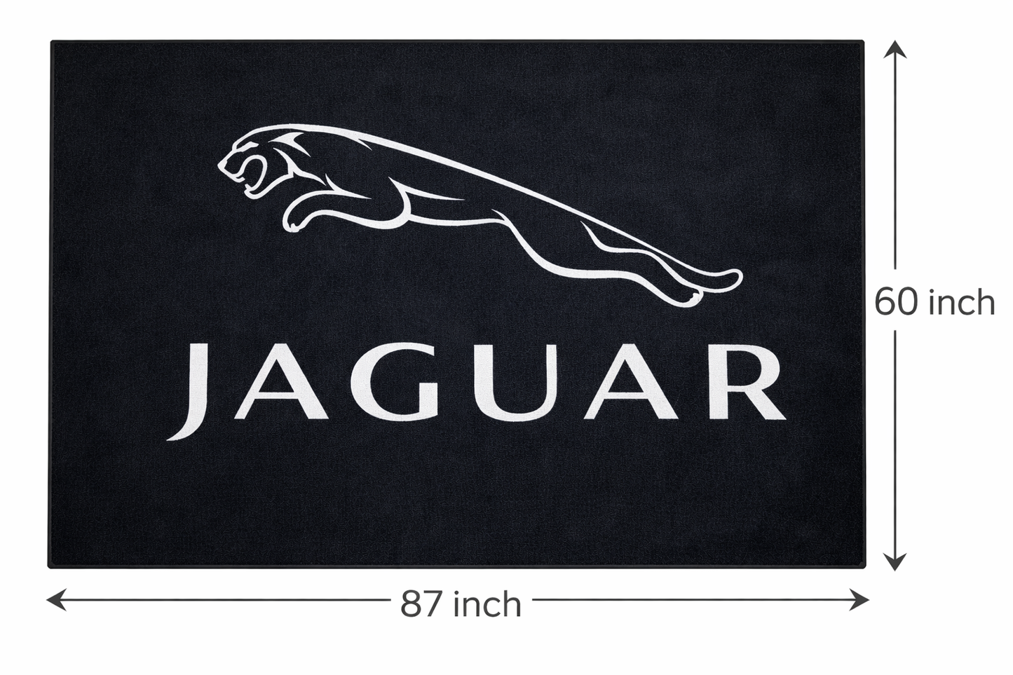 Jaguar Garage Floor Mat 5x7 FT (60x87 Inches) Premium Showroom Rug & Wall Decor Luxury Racing Style