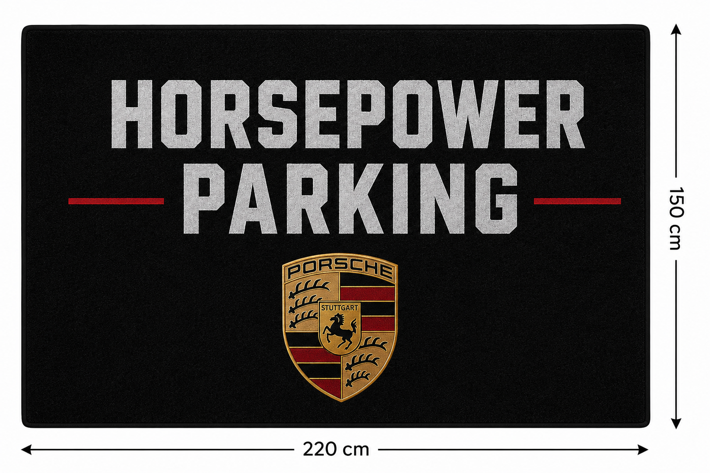 HorsePower Parking Garage Floor Mat Porsche Ferrari Lamborghini 60 x 87 Inches