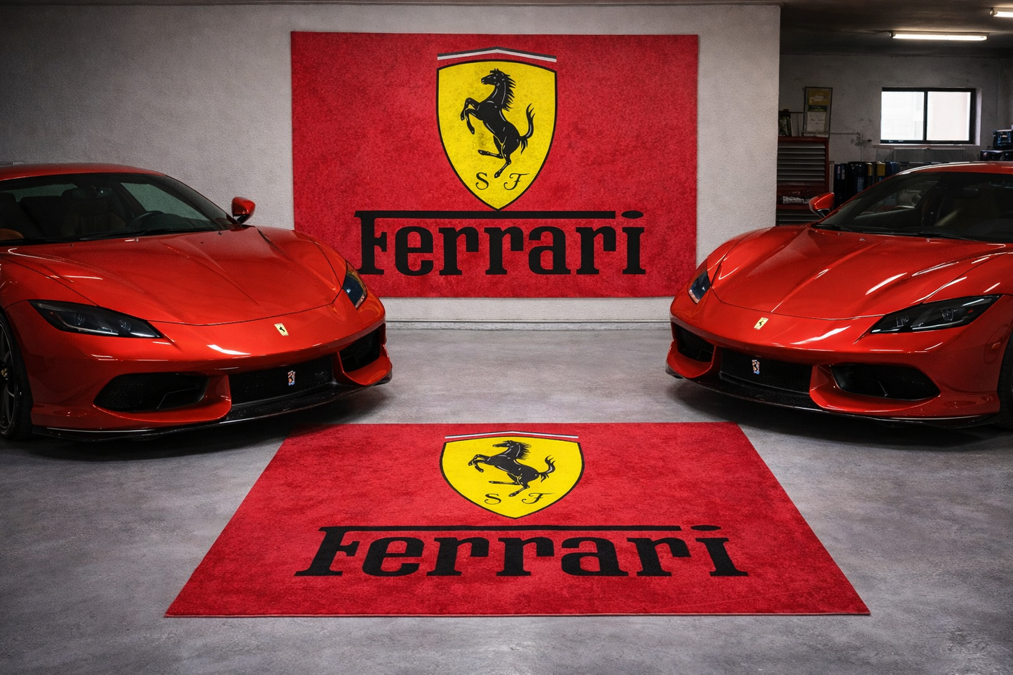 Ferrari Rug 60 x 87 Inches Garage & Home