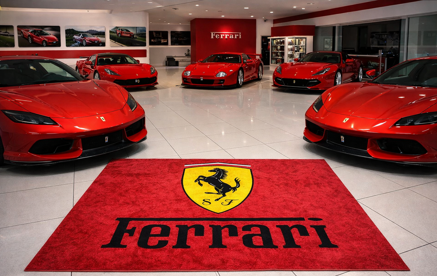 Ferrari Rug 60 x 87 Inches Garage & Home