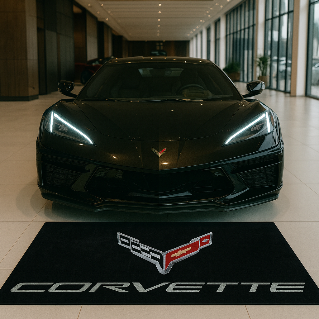 Corvette Garage Floor Mat 5x7 FT (60x87 Inches) C2 C3 C4 C5 C6 C7 C8 Z06