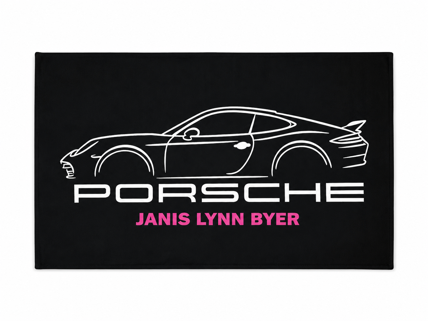 Porsche Rug Floor Mat For Garage Home Wall Decor with Custom TEXT