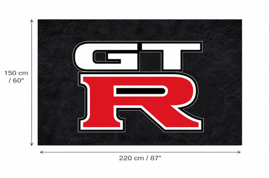 GTR Garage Floor Mat 5x7 FT (60x87 Inches) Premium Showroom Rug & Wall Decor Luxury Racing Style