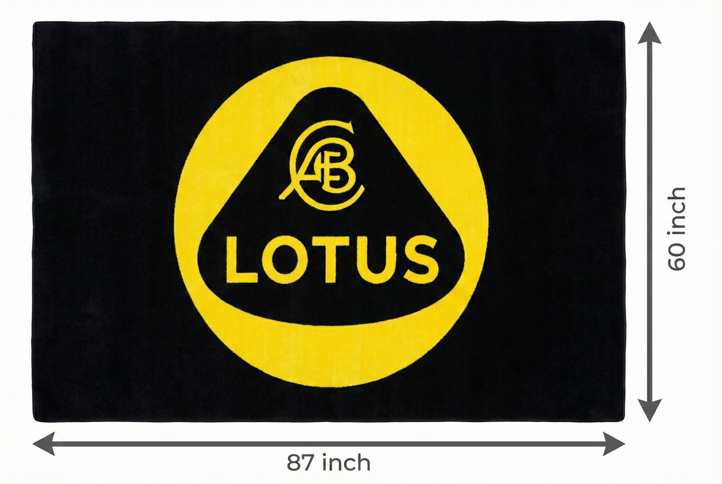 Lotus Garage Floor Mat 5x7 FT (60x87 Inches) Premium Showroom Rug & Wall Decor Luxury Racing Style