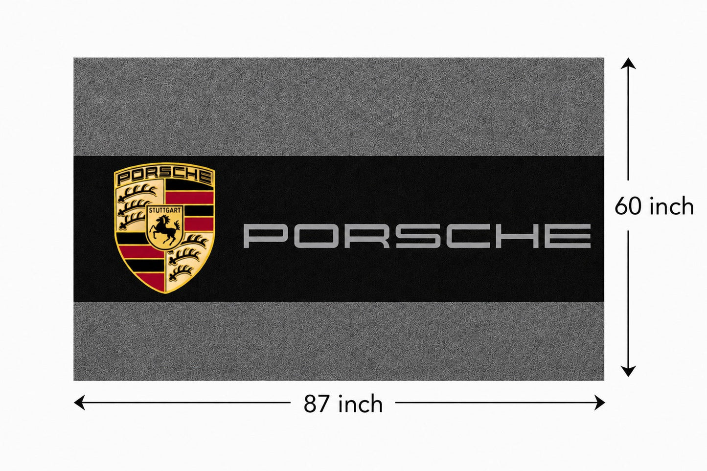 Porsche Garage Rug 5x7 FT (60x87 Inches) Premium Showroom Rug & Wall Decor Racing Style