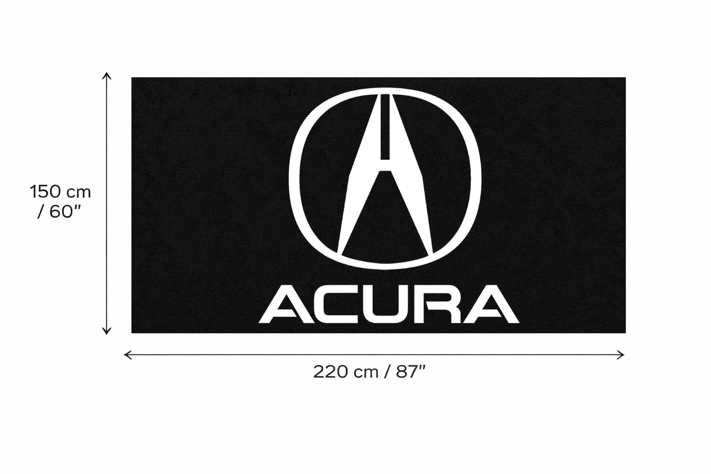Acura Garage Floor Mat 5x7 FT (60x87 Inches) Premium Showroom Rug & Wall Decor Luxury Racing Style