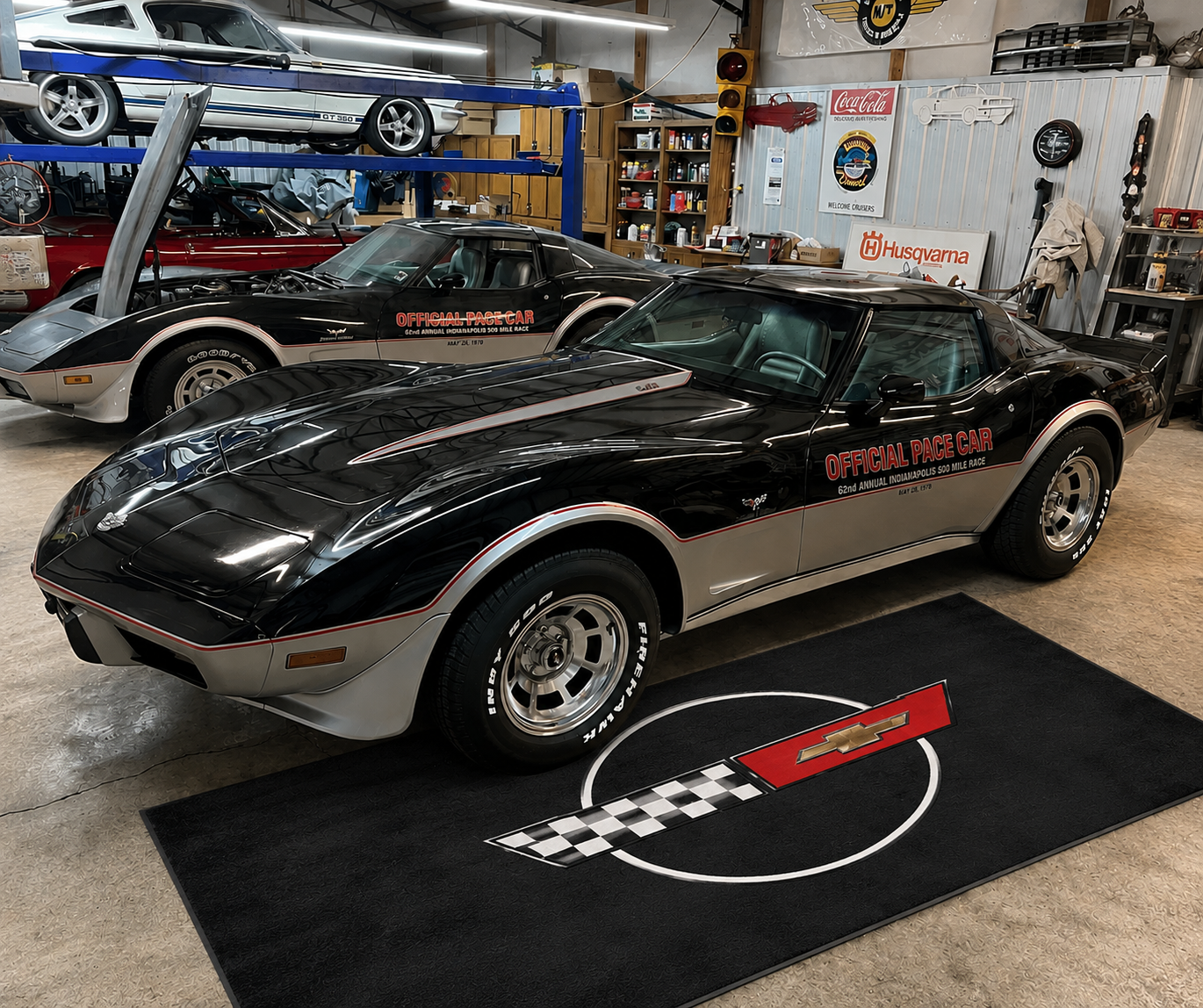 Corvette C4 Rug 60x87 Inches Garage and Home