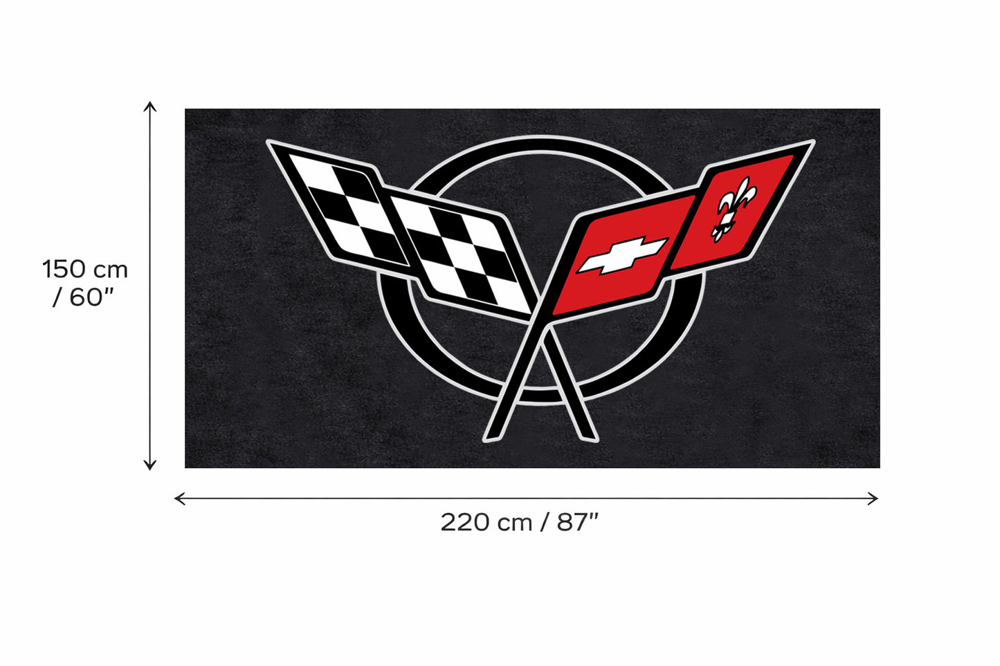 Corvette C5 Rug 60x87 Inches Garage and Home