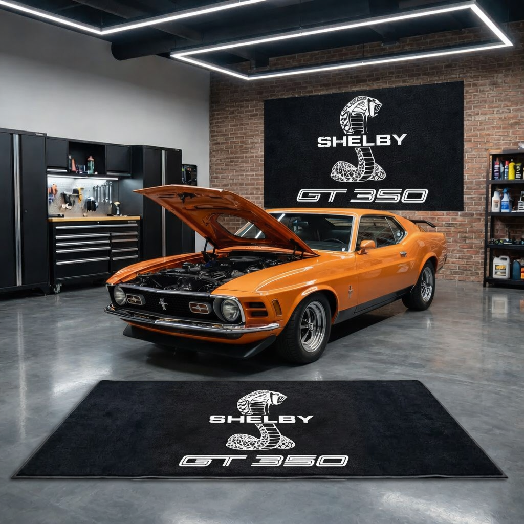 Shelby GT350 Floor Mat 5x7 FT (60x87 Inches) Premium Showroom Rug Wall Decor