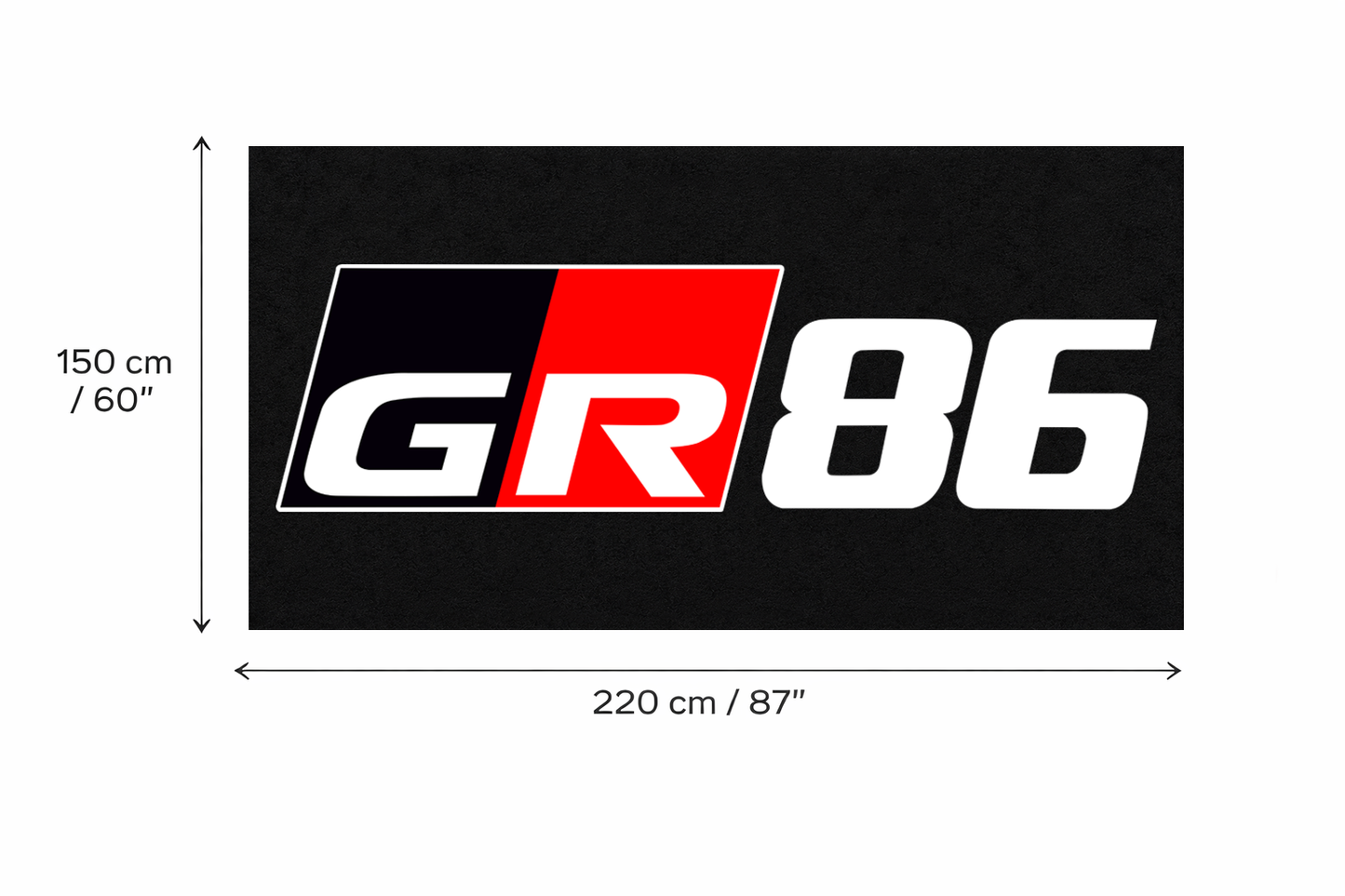 Toyota GR86 Garage Floor Mat 5x7 FT (60x87 Inches) Premium Showroom Rug Wall Decor