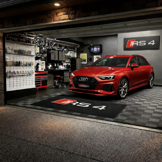 Audi RS4 Garage Floor Mat 5x7 FT (60x87 Inches) Showroom Rug