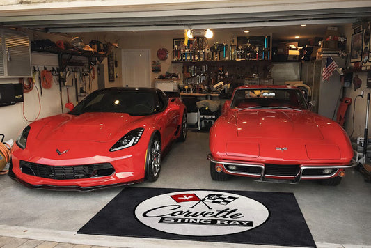 Corvette C2 Rug 60x87 Inches Garage and Home